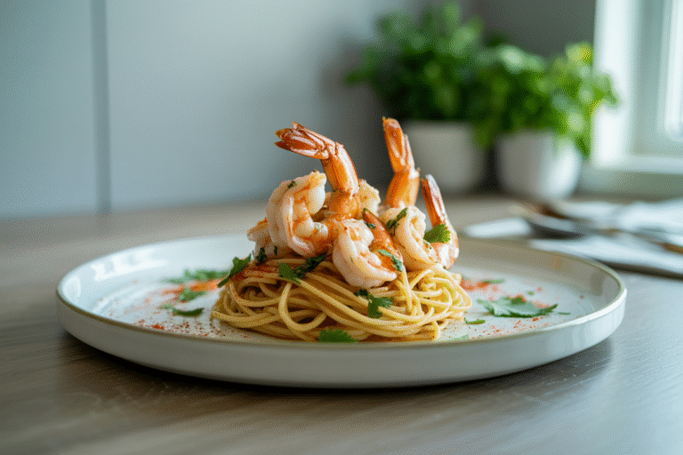 garlic butter shrimp meal