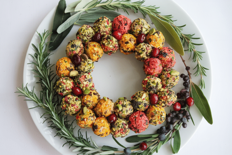 christmas cheese wreath