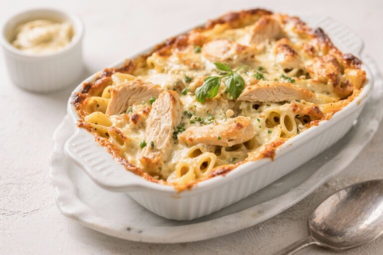 Chicken Ranch Pasta Bake – Creamy, Cheesy, and Weeknight Easy